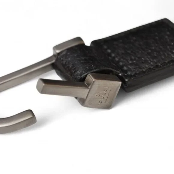 Gucci Outlet Key Case Key Holder 6-stacks Pigskin Sherry Line Black 033 - Picture 9 of 9